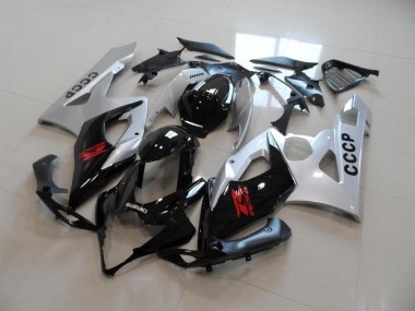 Großhandel GSXR 1000 K5 2005-2006 Motorrad Verkleidungen - Silber Schwarz